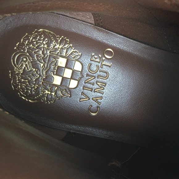 Vince Camuto Womens Size 8 Peamer Ankle Boot Bootie Brown Leather - Picture 10 of 13